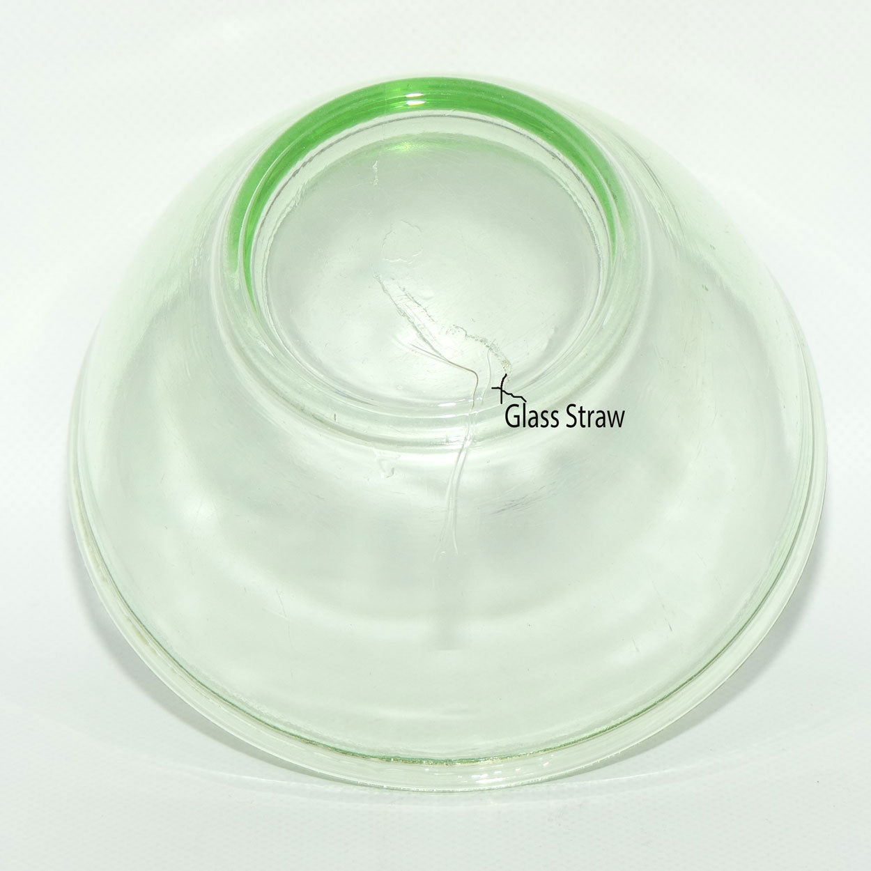 Green Depression Glass mixing bowl | 15cm diam