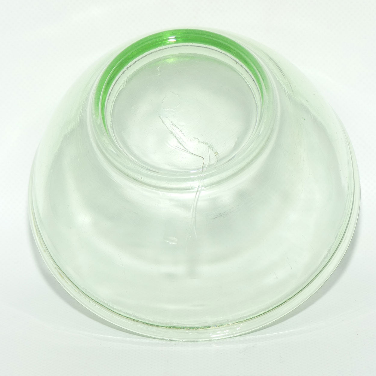 Green Depression Glass mixing bowl | 15cm diam