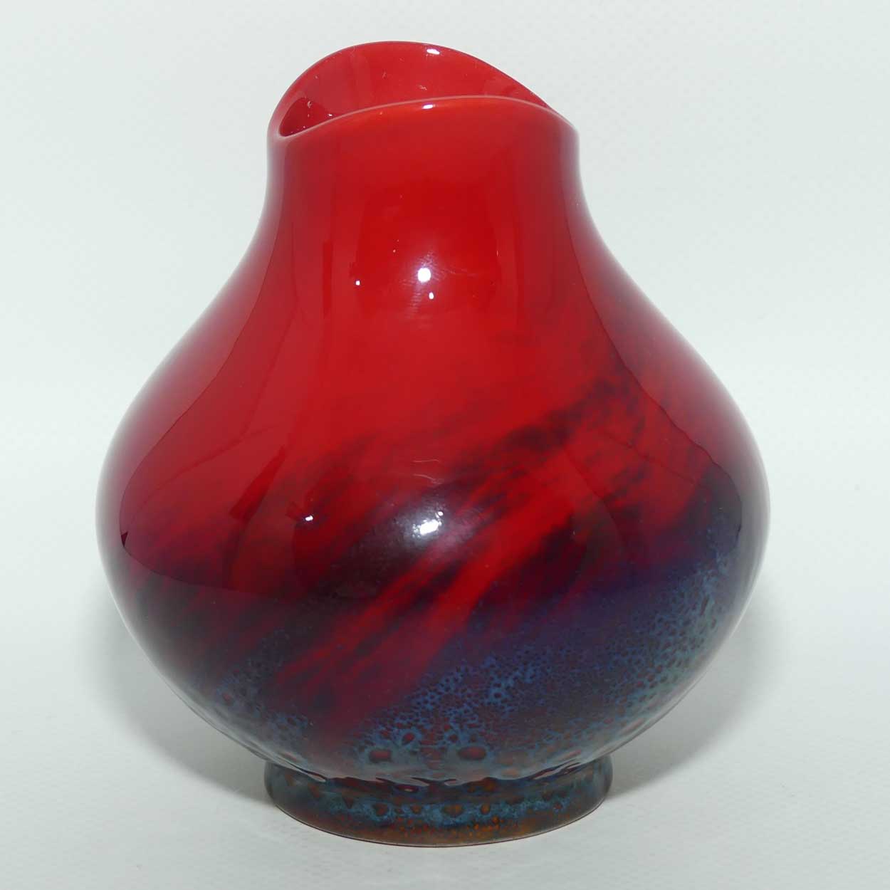 Royal Doulton Flambe Veined 1605 vase | Exceptional Blue