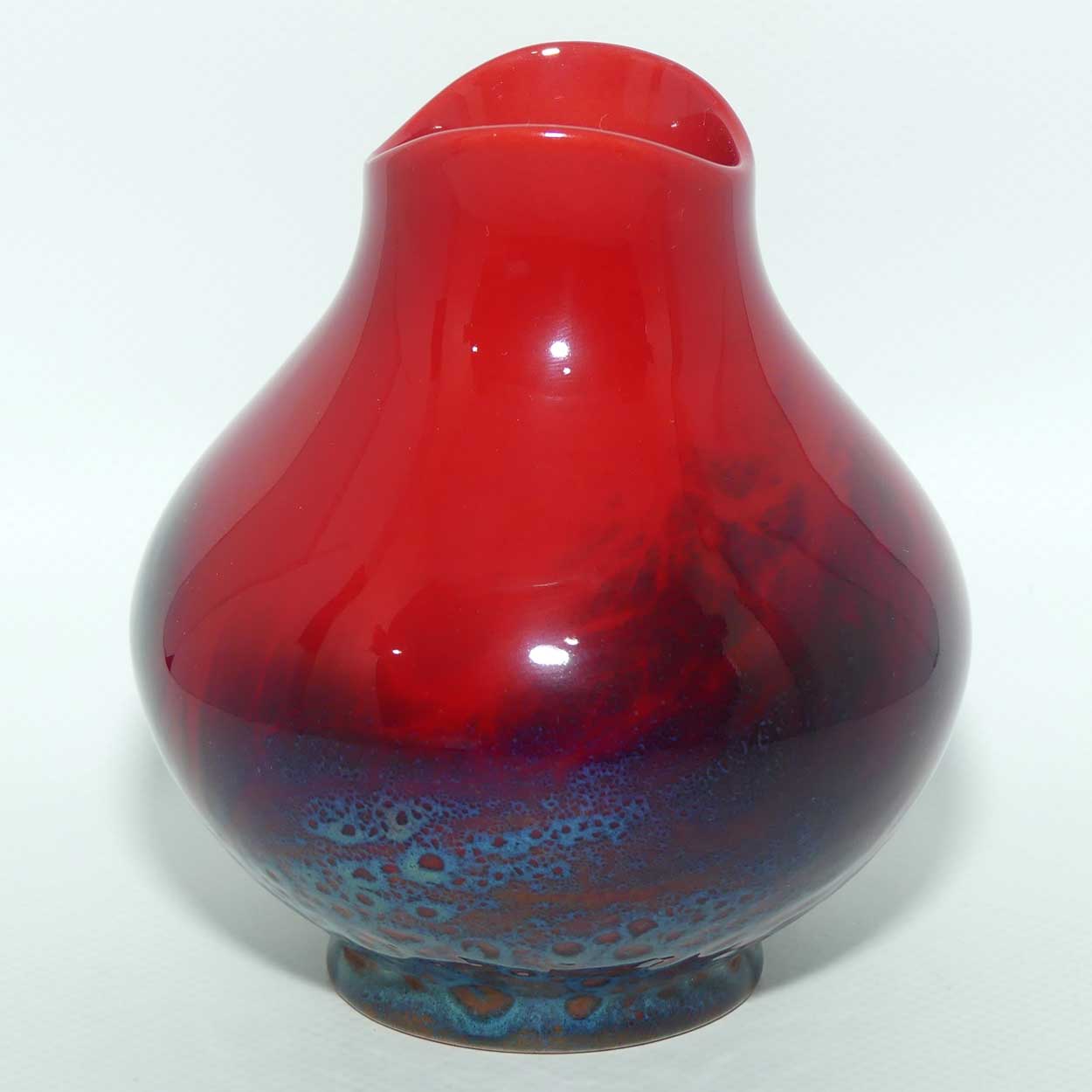 Royal Doulton Flambe Veined 1605 vase | Exceptional Blue