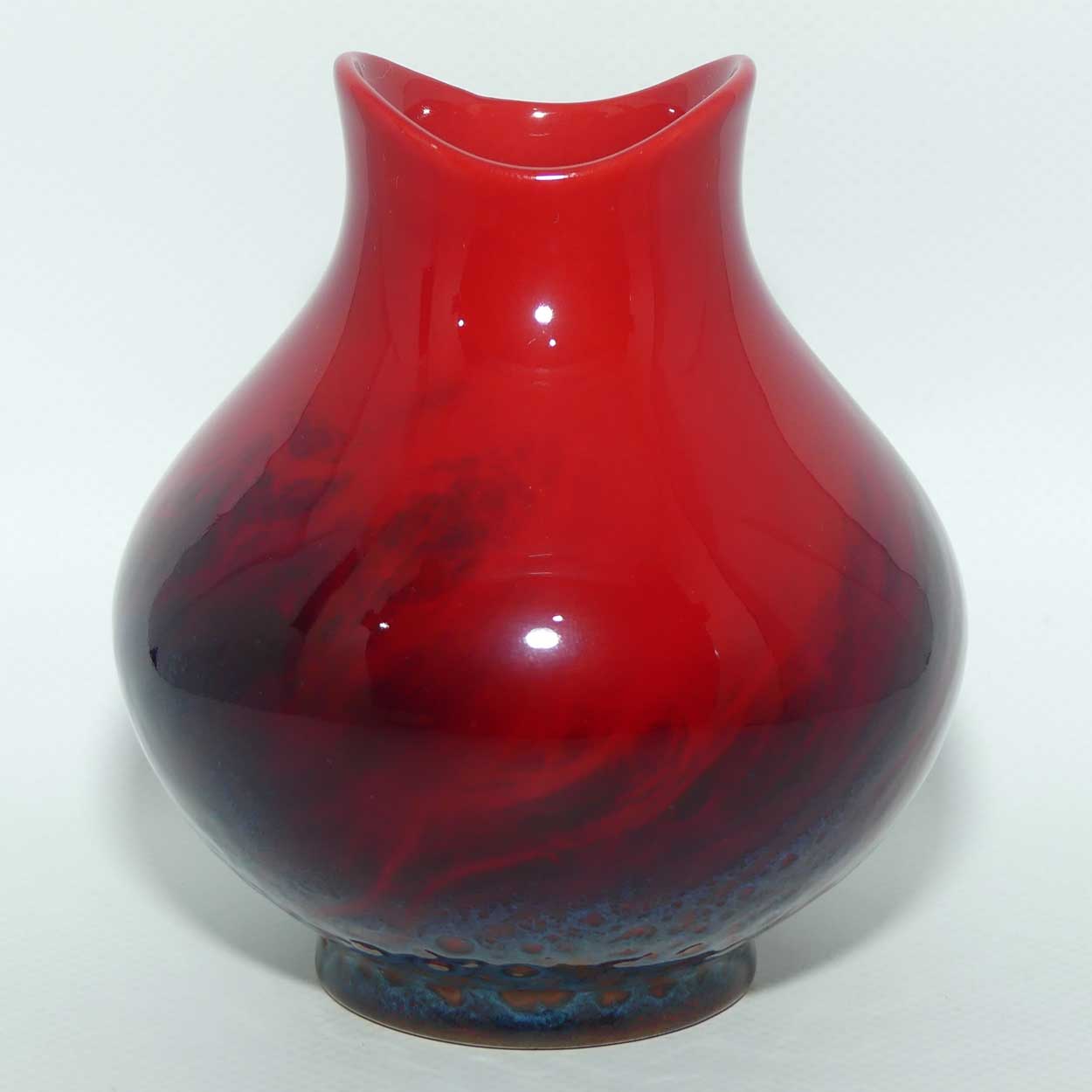 Royal Doulton Flambe Veined 1605 vase | Exceptional Blue