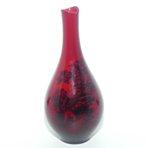 Royal Doulton Flambe Woodcut 1612 Hunting vase