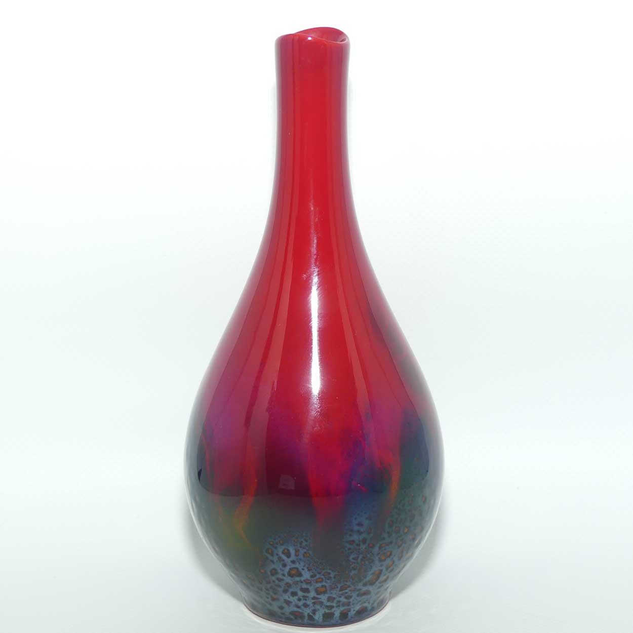 Royal Doulton Flambe Veined 1612 vase | Exceptional Blue