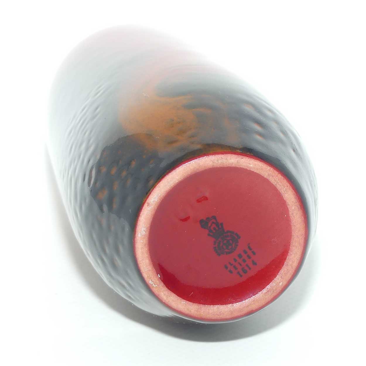 Royal Doulton Flambe Veined 1614 vase | Black and Yellow #3