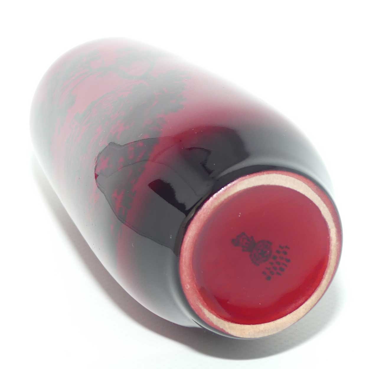 Royal Doulton Woodcut Flambe vase | Castle scene | Shape 1614 | 13cm