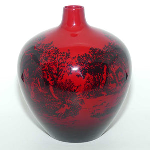 Royal Doulton Flambe Woodcut 1616 vase | Highwaymen