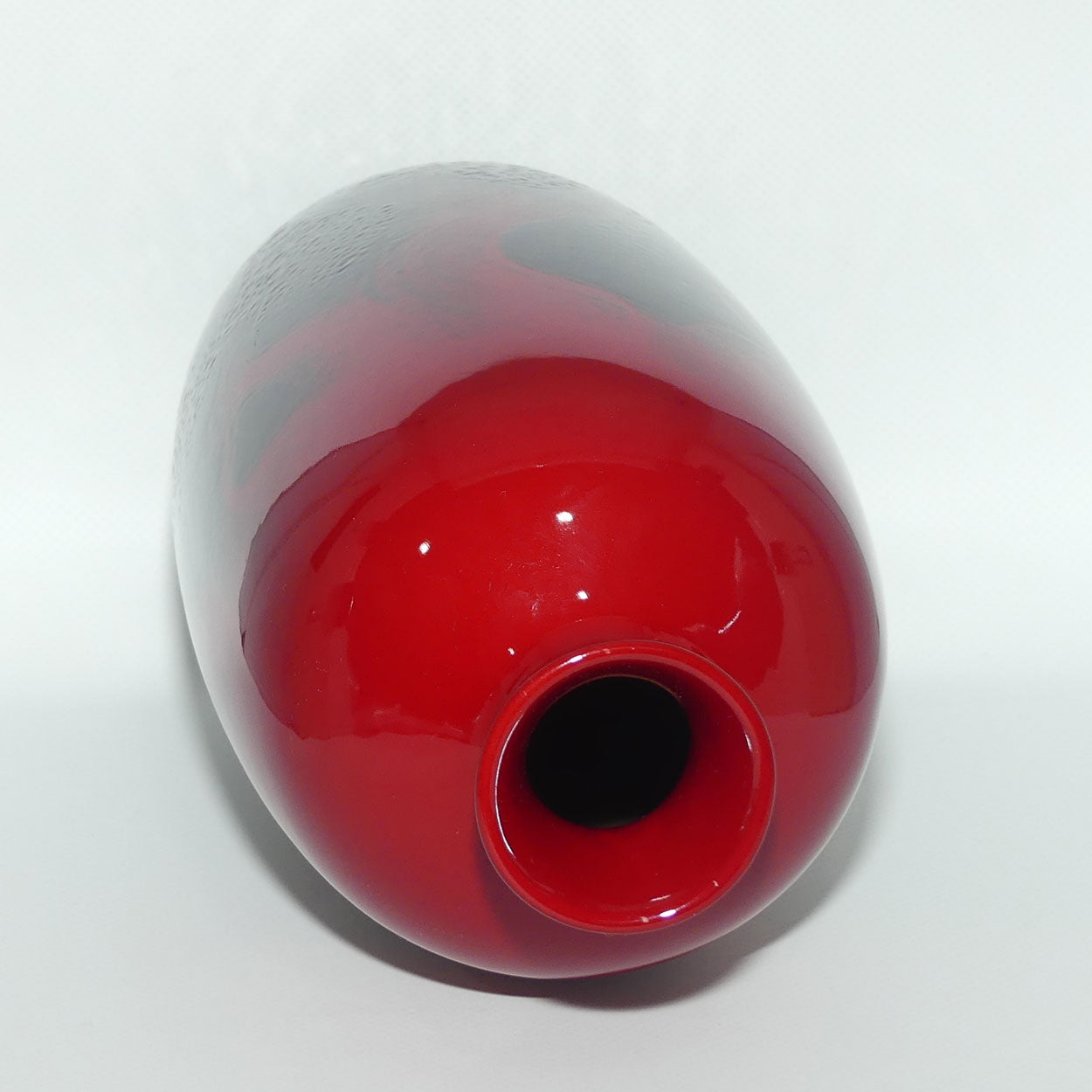 Royal Doulton Flambe Veined 1619 tall vase | superb Blue Hues | #2