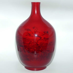 Royal Doulton Flambe large vase | Shape 1624 | Japanese Scene