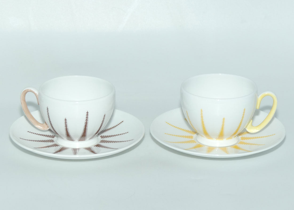 Pure 1950's design Royal Stafford Merlin Ware Harlequin coffee set