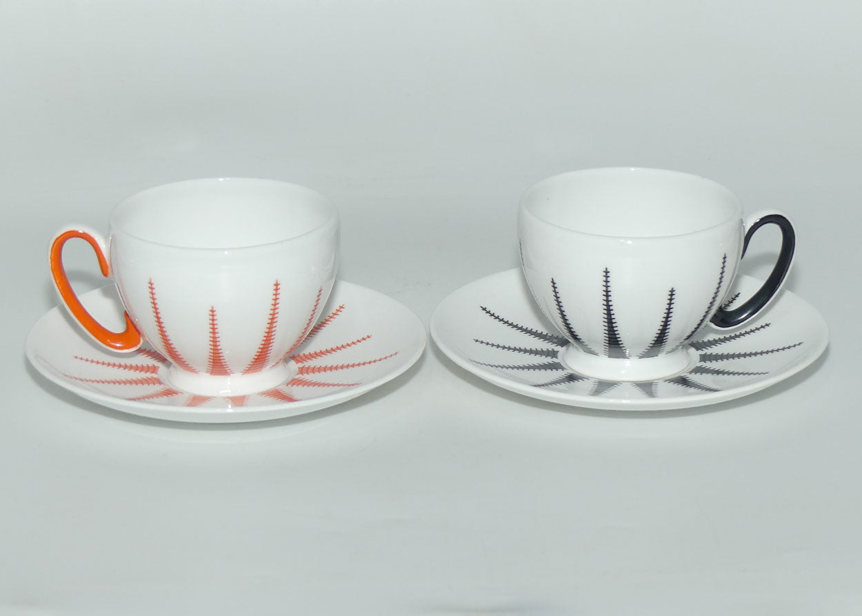 Pure 1950's design Royal Stafford Merlin Ware Harlequin coffee set