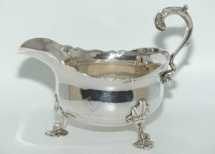 Georgian | Geo II | Sterling Silver Sauce boat | London 1744 | Francis Crump