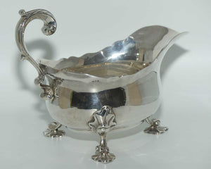 Georgian | Geo II | Sterling Silver Sauce boat | London 1744 | Francis Crump