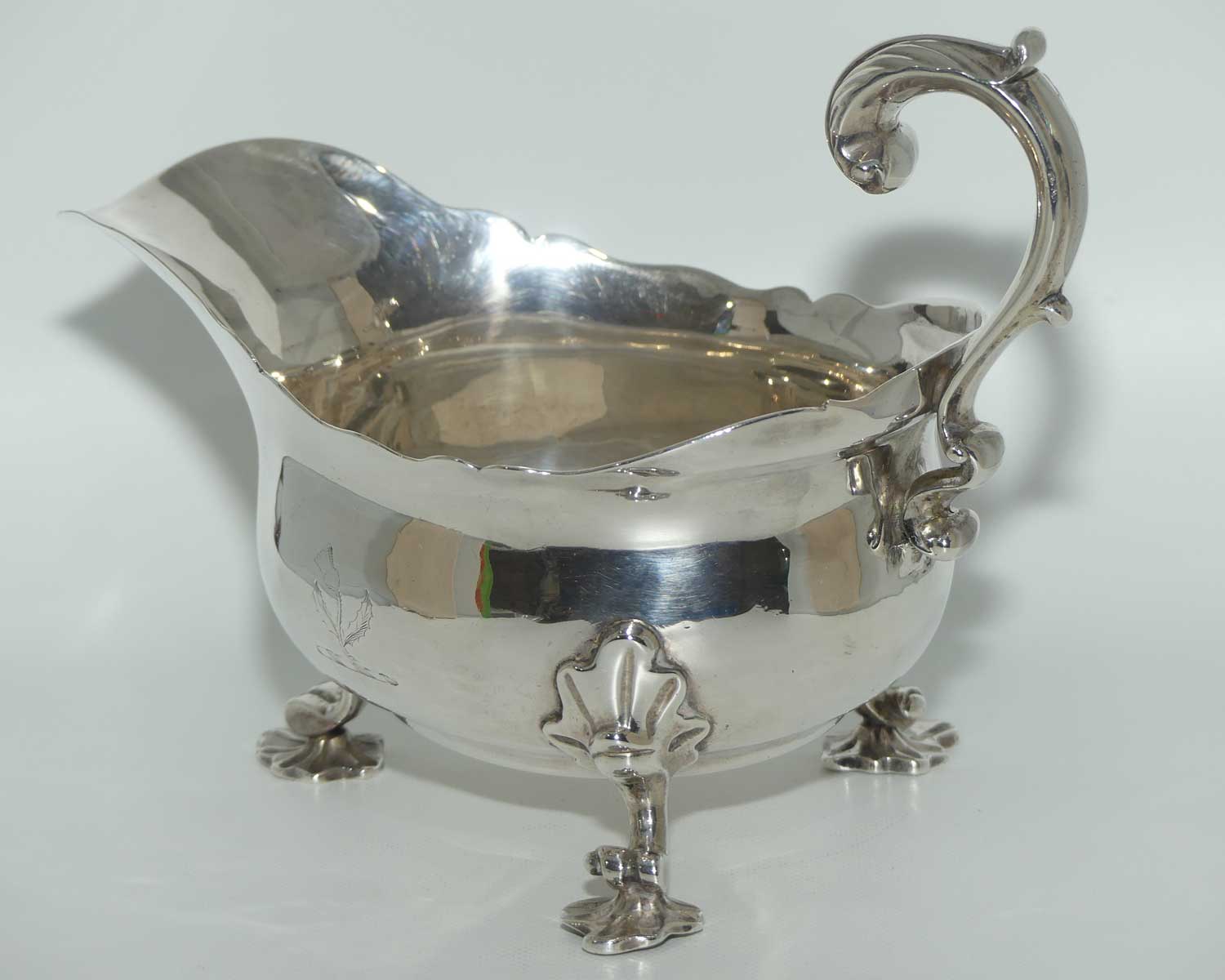 Georgian | Geo II | Sterling Silver Sauce boat | London 1744 | Francis Crump