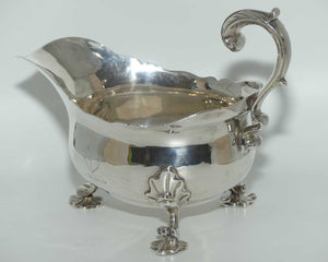 Georgian | Geo II | Sterling Silver Sauce boat | London 1744 | Francis Crump