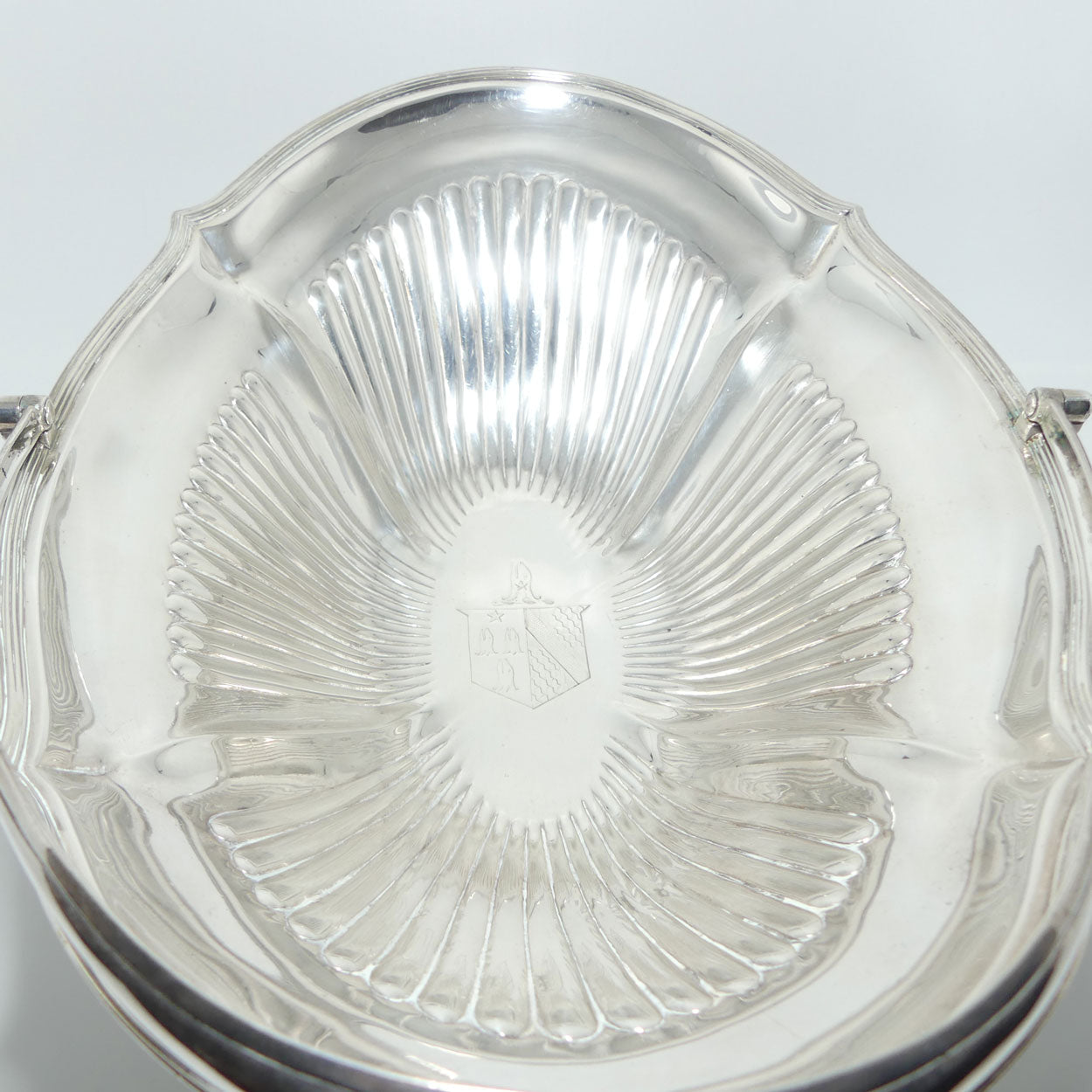 George III Sterling Silver swing handle collet foot table basket | London 1798 | Daniel Pontifex