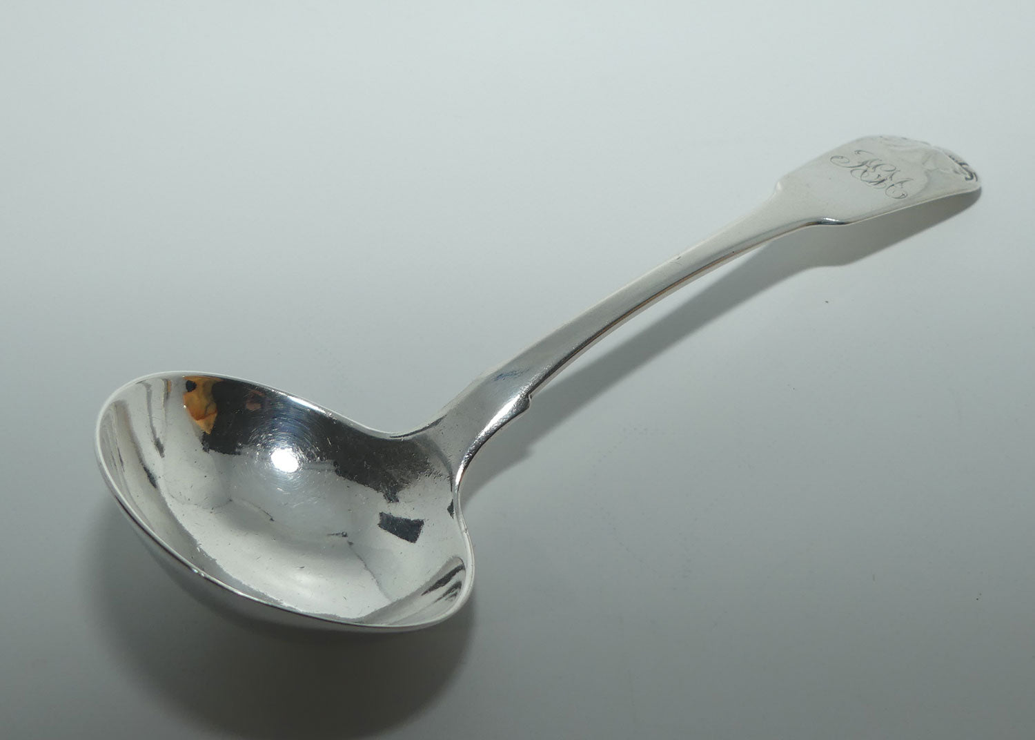 Georgian | Geo III | Sterling Silver Fiddle and Shell pattern sauce ladle | Newcastle 1803