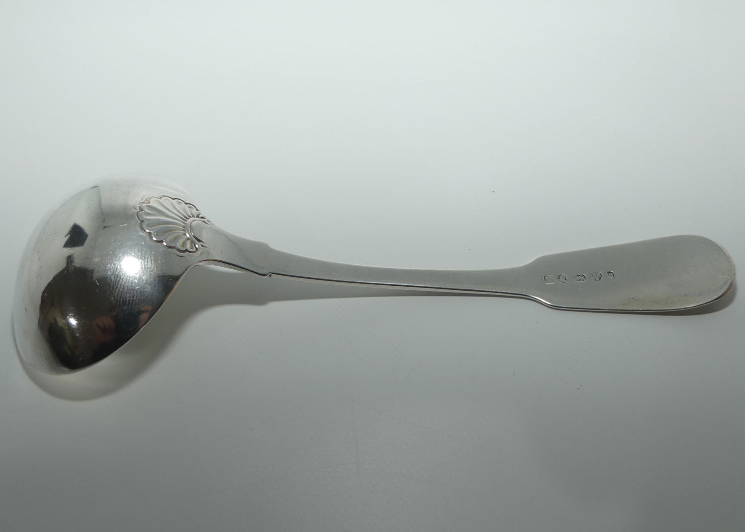 Georgian | Geo III | Sterling Silver Fiddle and Shell pattern sauce ladle | Newcastle 1803