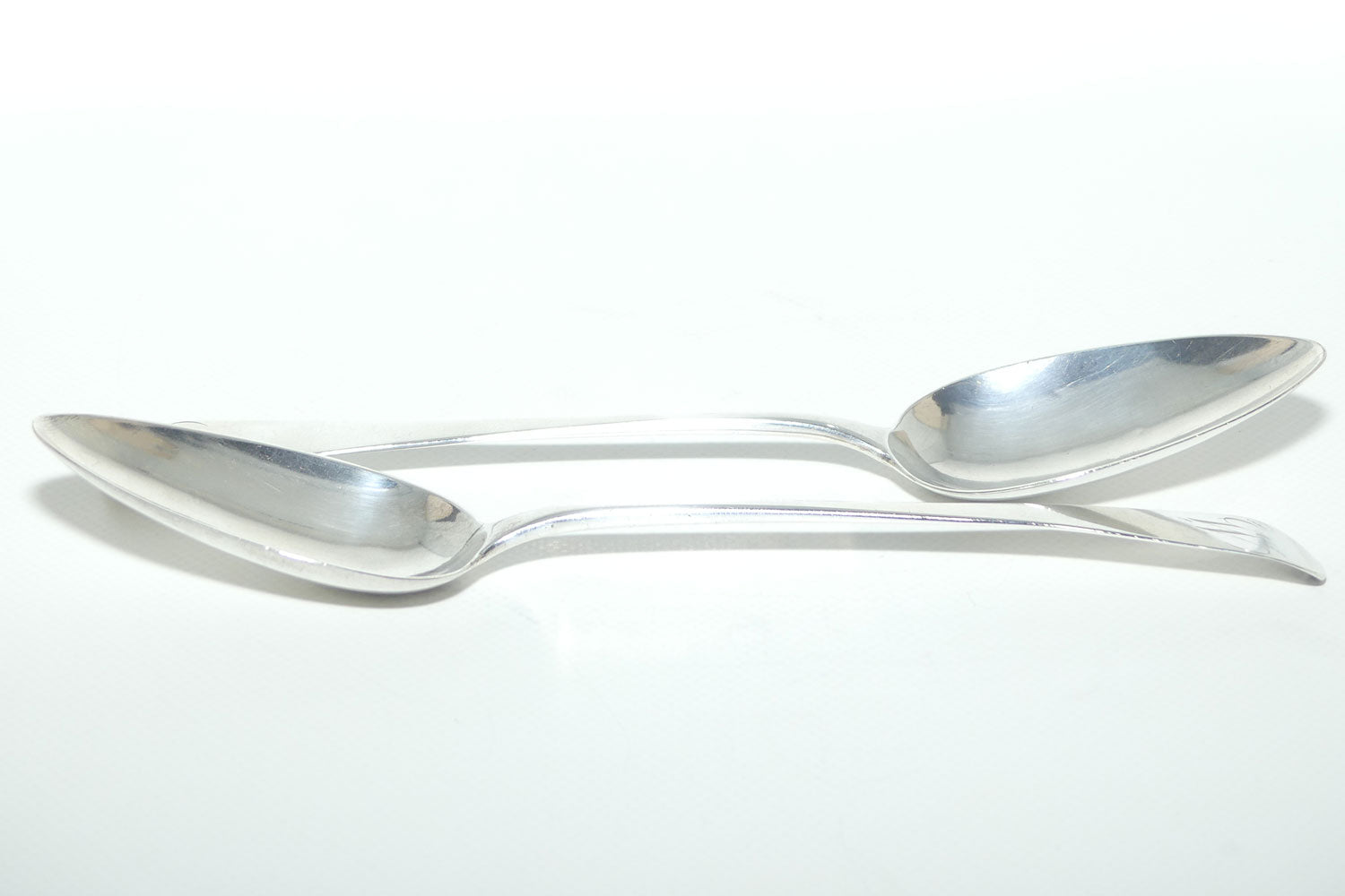 Georgian Sterling Silver pair of Spoons | Old English pattern | London 1805 | Thomas Dicks
