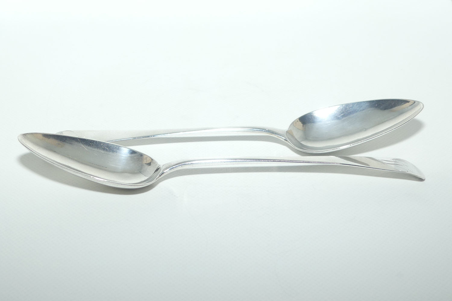 Georgian Sterling Silver pair of Spoons | Old English pattern | London 1805 | Thomas Dicks