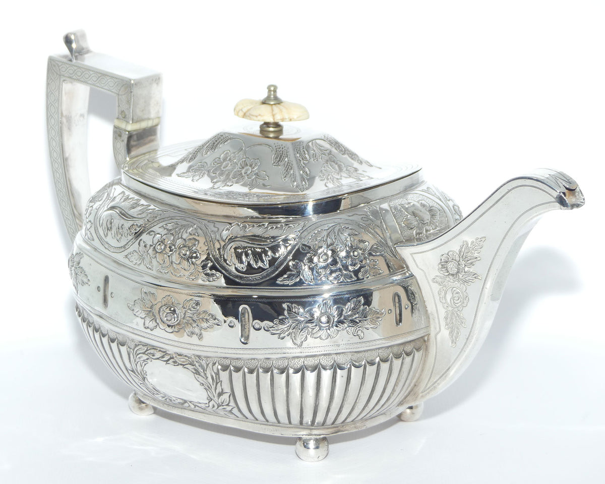 Georgian Geo III Sterling Silver tea pot | London 1809 | 710g | Duncan Urquhart & Naphtali Hart