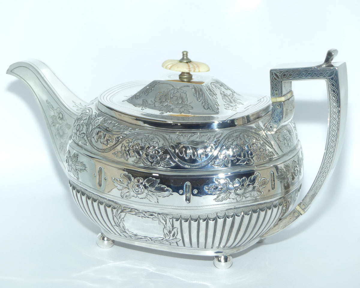 Georgian Geo III Sterling Silver tea pot | London 1809 | 710g | Duncan Urquhart & Naphtali Hart