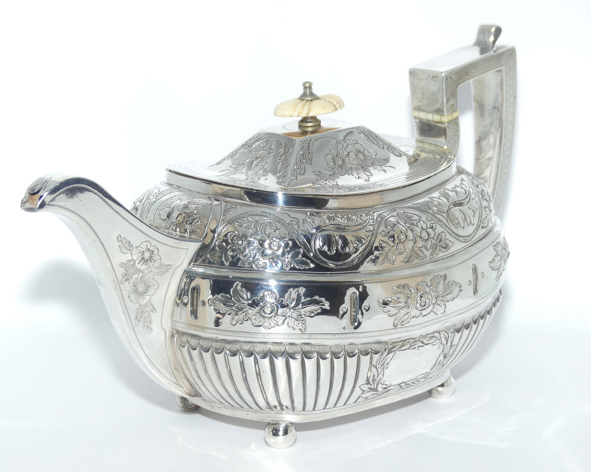 Georgian Geo III Sterling Silver tea pot | London 1809 | 710g | Duncan Urquhart & Naphtali Hart