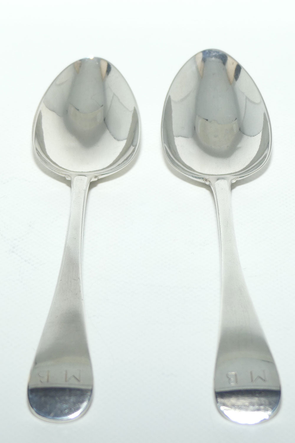 Georgian Sterling Silver pair of Spoons | Old English pattern | London 1810 | 147g the pair