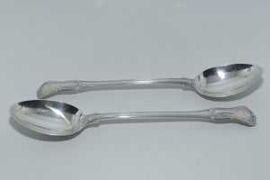 Georgian | Geo III | Sterling Silver pair of Kings Hourglass basting spoons | London 1814 | Paul Storr