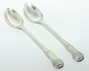 Georgian | Geo III | Sterling Silver pair of Kings Hourglass basting spoons | London 1814 | Paul Storr