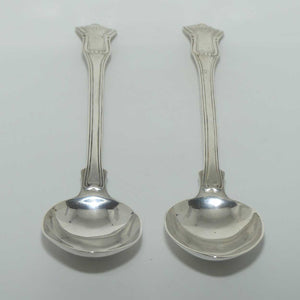 Georgian | Geo III | Sterling Silver pair of Kings Hourglass basting spoons | London 1814 | Paul Storr