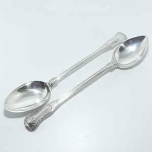 George III Sterling Silver pair of Kings Hourglass basting spoons | London 1814 | Paul Storr