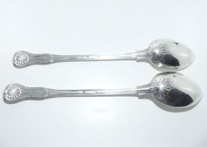 George III Sterling Silver pair of Kings Hourglass basting spoons | London 1814 | Paul Storr