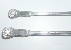 George III Sterling Silver pair of Kings Hourglass basting spoons | London 1814 | Paul Storr