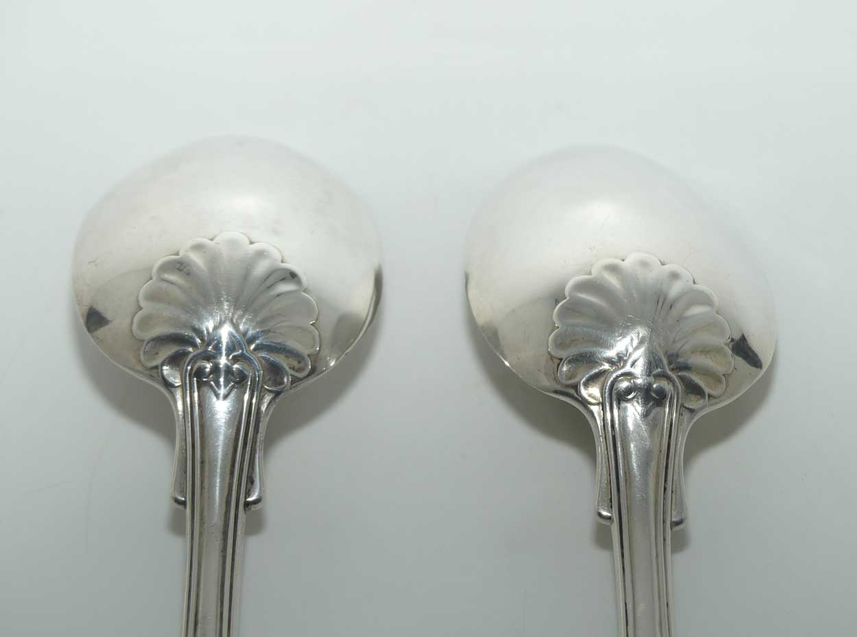 Georgian | Geo III | Sterling Silver pair of Kings Hourglass basting spoons | London 1814 | Paul Storr