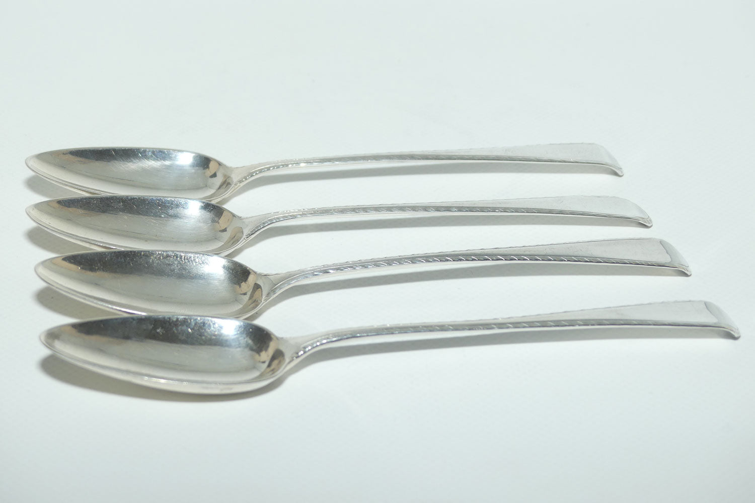 Georgian Sterling Silver set of 4 Spoons | Old English pattern | London 1818 | Solomon Hougham | 138g