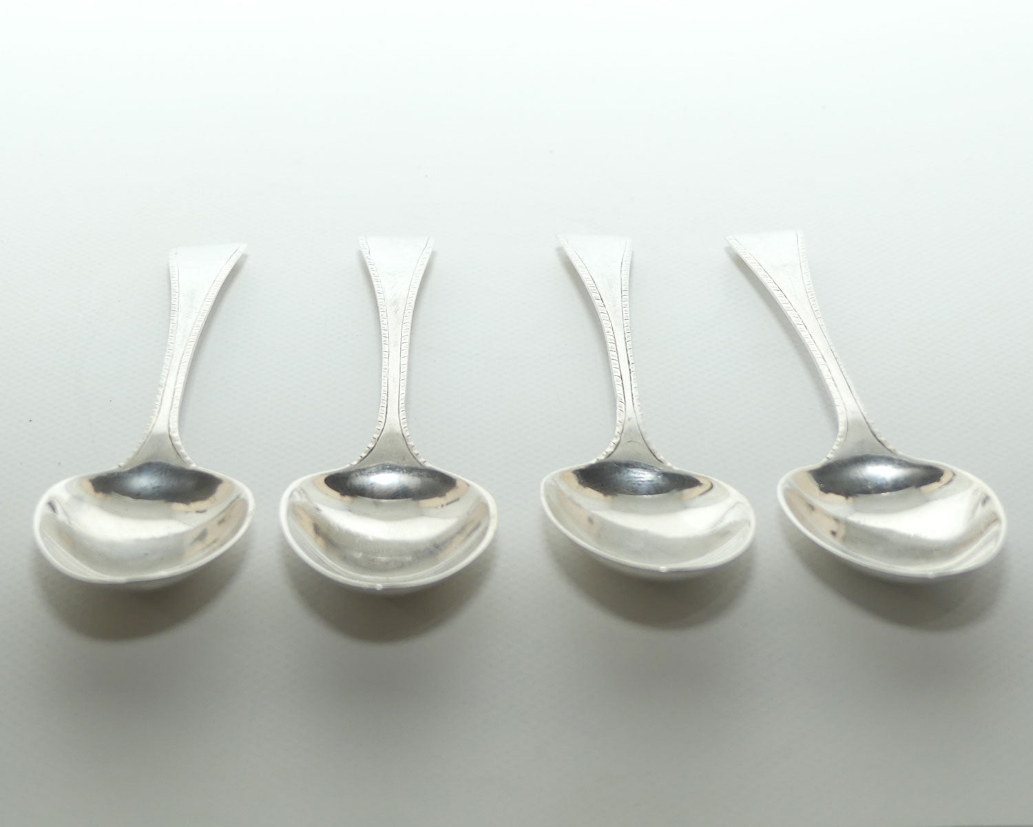Georgian Sterling Silver set of 4 Spoons | Old English pattern | London 1818 | Solomon Hougham | 138g
