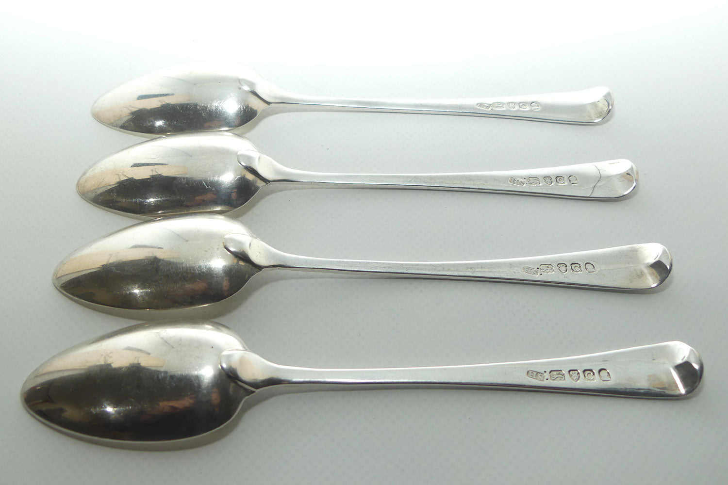 Georgian Sterling Silver set of 4 Spoons | Old English pattern | London 1818 | Solomon Hougham | 138g