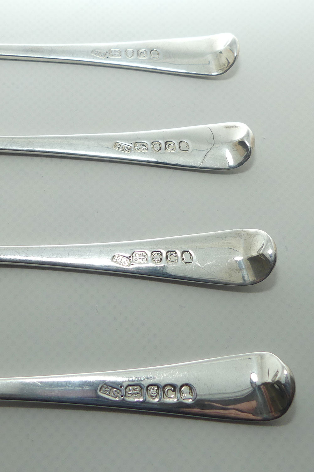 Georgian Sterling Silver set of 4 Spoons | Old English pattern | London 1818 | Solomon Hougham | 138g