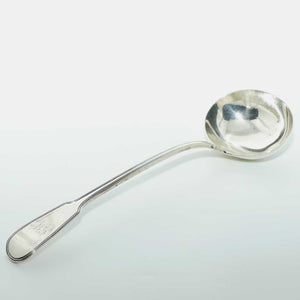 Georgian | Geo IV | Sterling Silver Fiddle Thread Soup Ladle | London 1828 | William Chawner