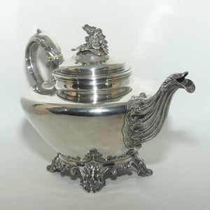 Victorian Sterling Silver tea pot | London 1839 | Reily and Storer