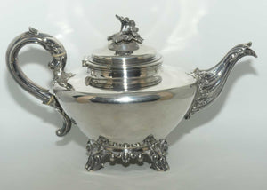 Victorian Sterling Silver tea pot | London 1839 | Reily and Storer