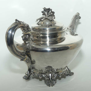 Victorian Sterling Silver tea pot | London 1839 | Reily and Storer