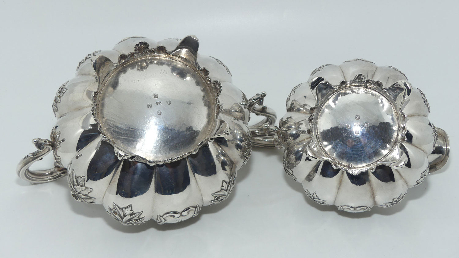 Early Victorian Irish Sterling Silver 3 piece tea service | Dublin 1839/40 | James Fray