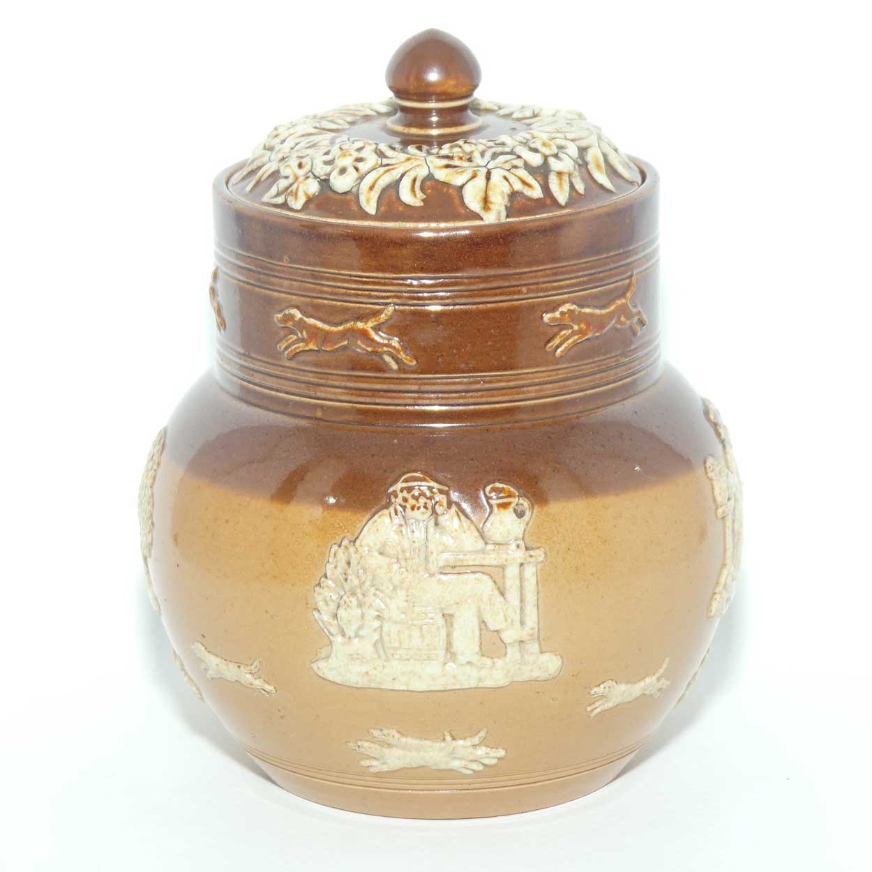 Royal Doulton Lambeth Harvest Hunting lidded pot | Shape 1849