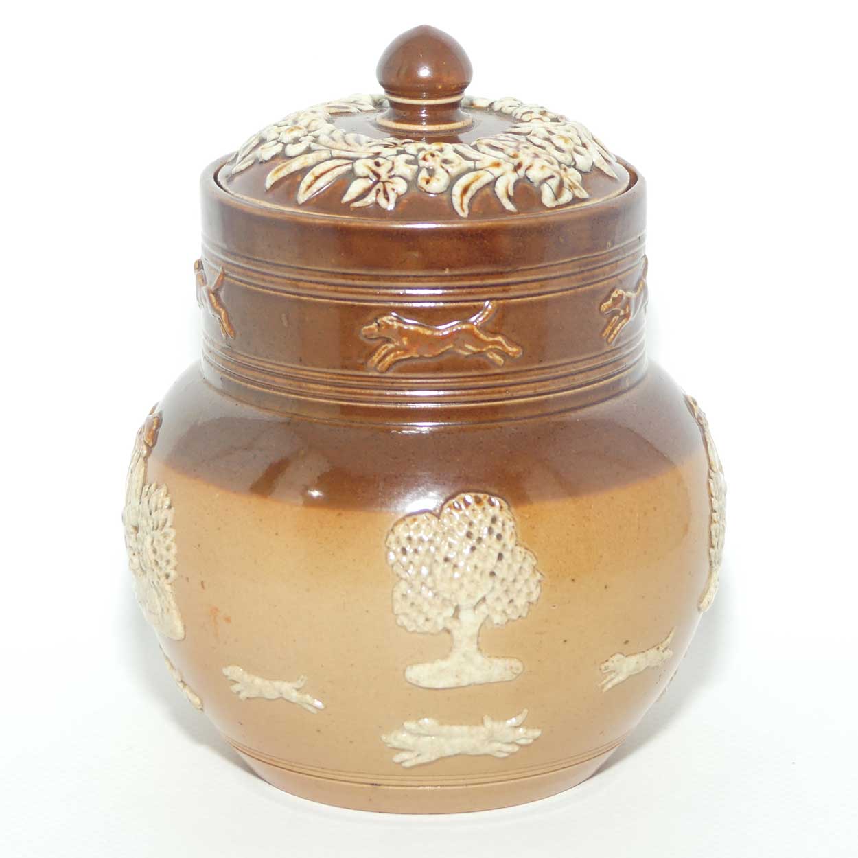 Royal Doulton Lambeth Harvest Hunting lidded pot | Shape 1849