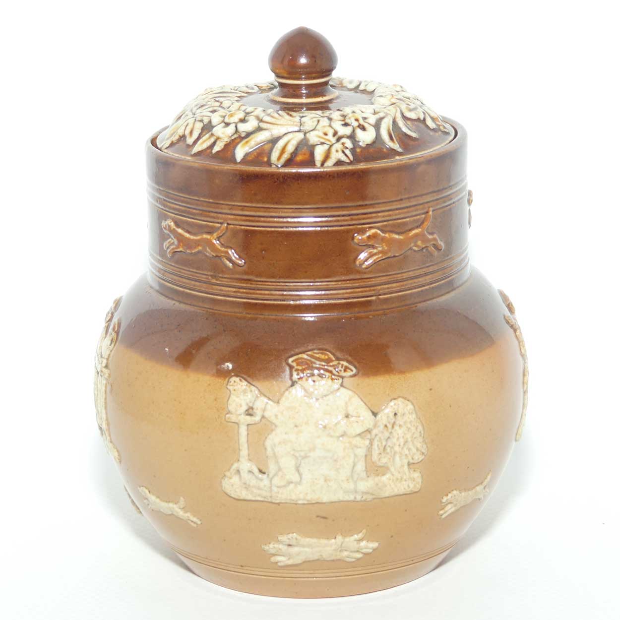 Royal Doulton Lambeth Harvest Hunting lidded pot | Shape 1849