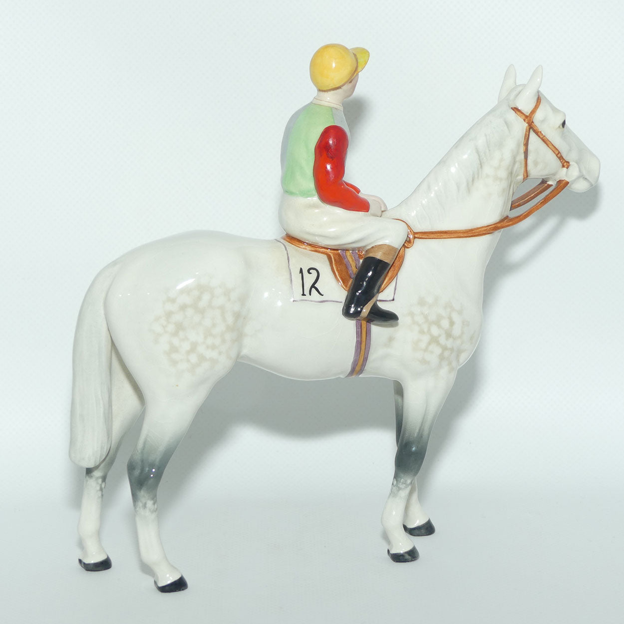 #1862 Beswick Horse and Jockey | Light Dapple Grey