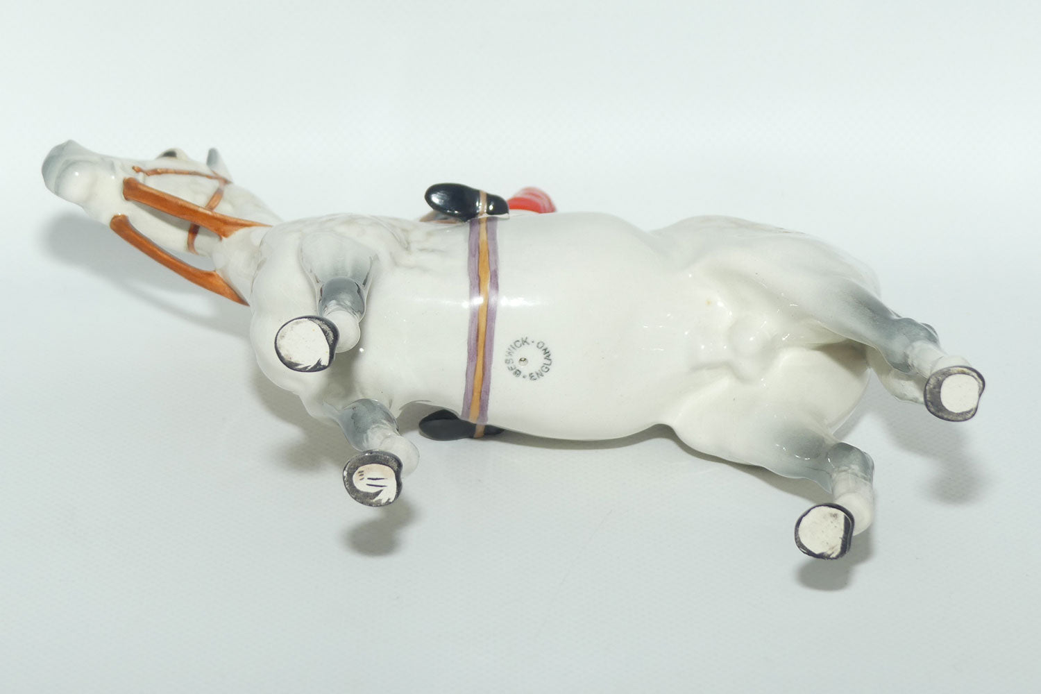 #1862 Beswick Horse and Jockey | Light Dapple Grey