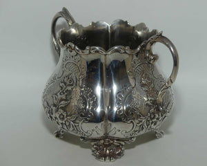 Victorian Sterling Silver twin handle Floral decorated bowl on four feet | Edinburgh 1862 | 516gms