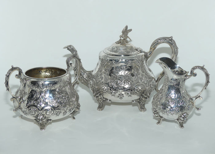 Victorian Sterling Silver 3 piece teaset | Sheffield 1872